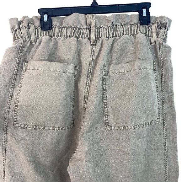 Current Elliot Womens Pants Size 32 Green The Paper Bag Fling Crop High Rise New - Picture 5 of 8